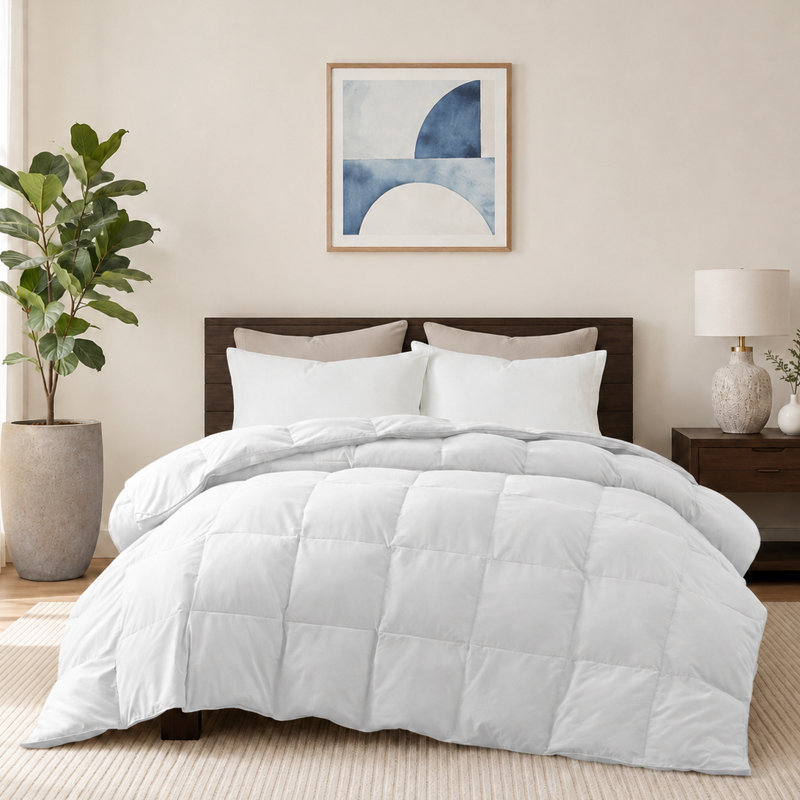  Insertion de couette en duvet synthétique toutes saisons Luxury, Édredon très grand en duvet, Blanc