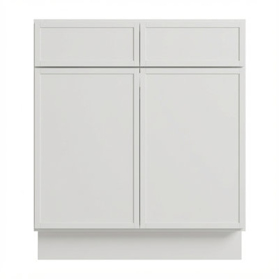 Armoire de base moderne en bouleau de 30 po avec tiroir optionnel, conception à cadre étroit, quincaillerie à fermeture en douceur de qualité supérieure, pour des aménagements de cuisine personnalisés