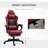 Racing Gaming Chair Diamond PU Leather Office Gamer Chair High Back Swivel Recliner With Footrest, Lumbar Support, Adjustable Height-704944147