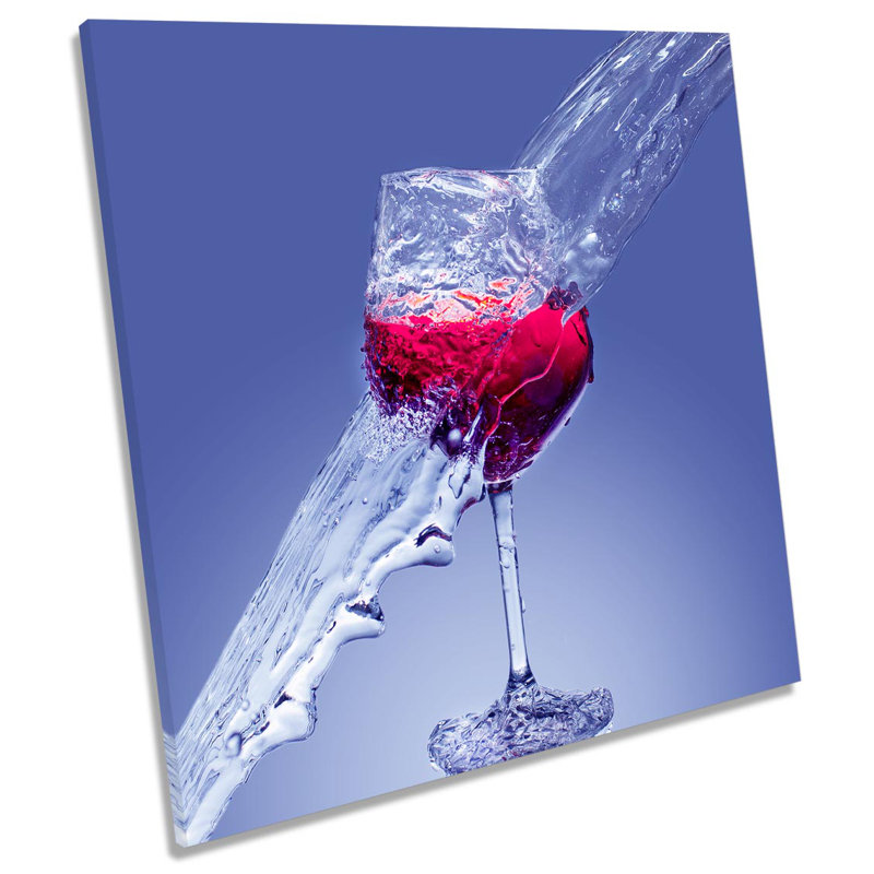 Z5992 Cocktail Drink Splash Kitchen Picture - Wrapped Canvas Print, 60cm H x 60cm W x 2cm D