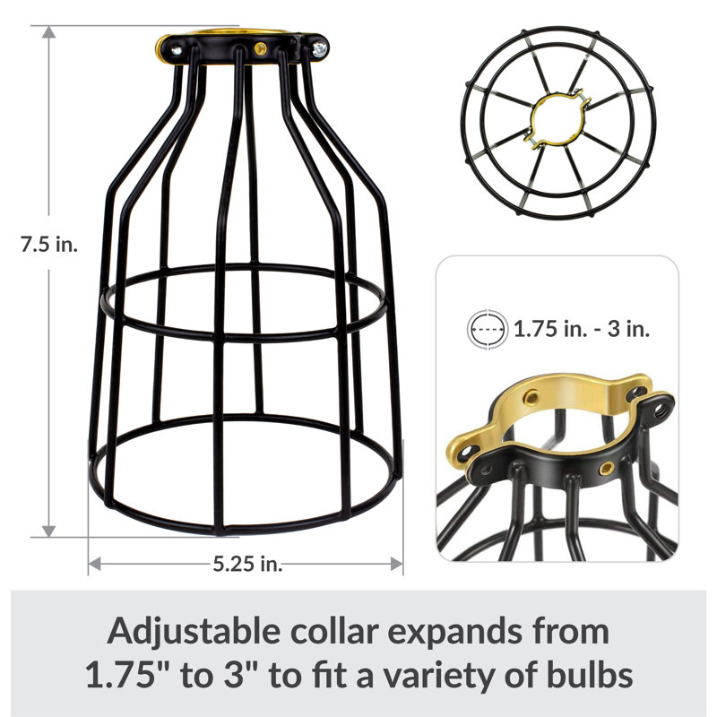 Metal Lamp Guard 1-Light Kitchen Island Pendant