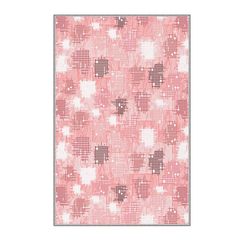 Antibacterial Woven Carpet (3D Digital Print) 4.0 x 5.9 Feet, 100% Polyester, Pile Height: 0.3 Inches | PVC Felt Dot Non-Slip Underside, Machine Washable, Perfect for Living Room & Bedroom Decor