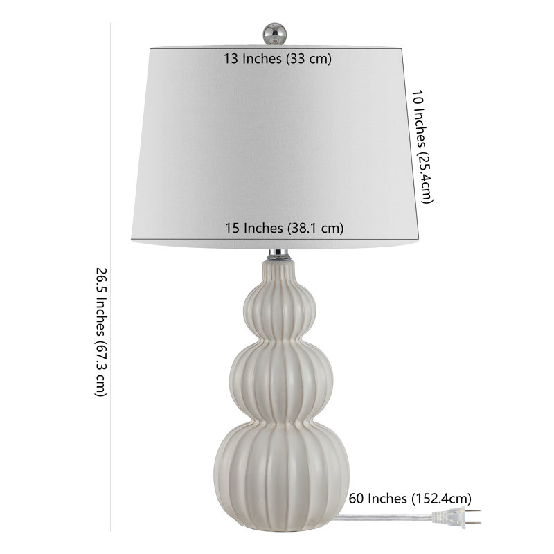 Arlinda 25.5" Table Lamp, White