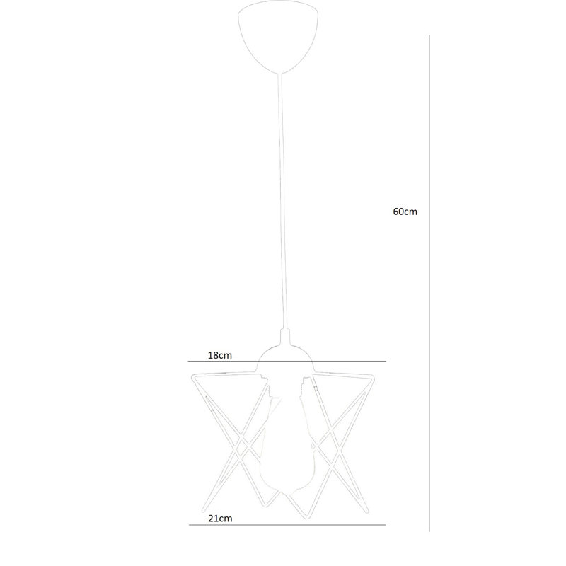 Luminaire suspendu géométrique 1 lumière Konover