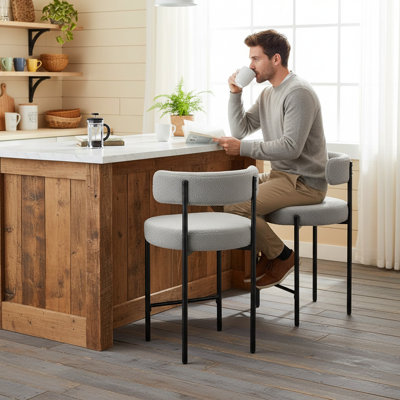 Tabouret de comptoir rembourré 24 po Najira