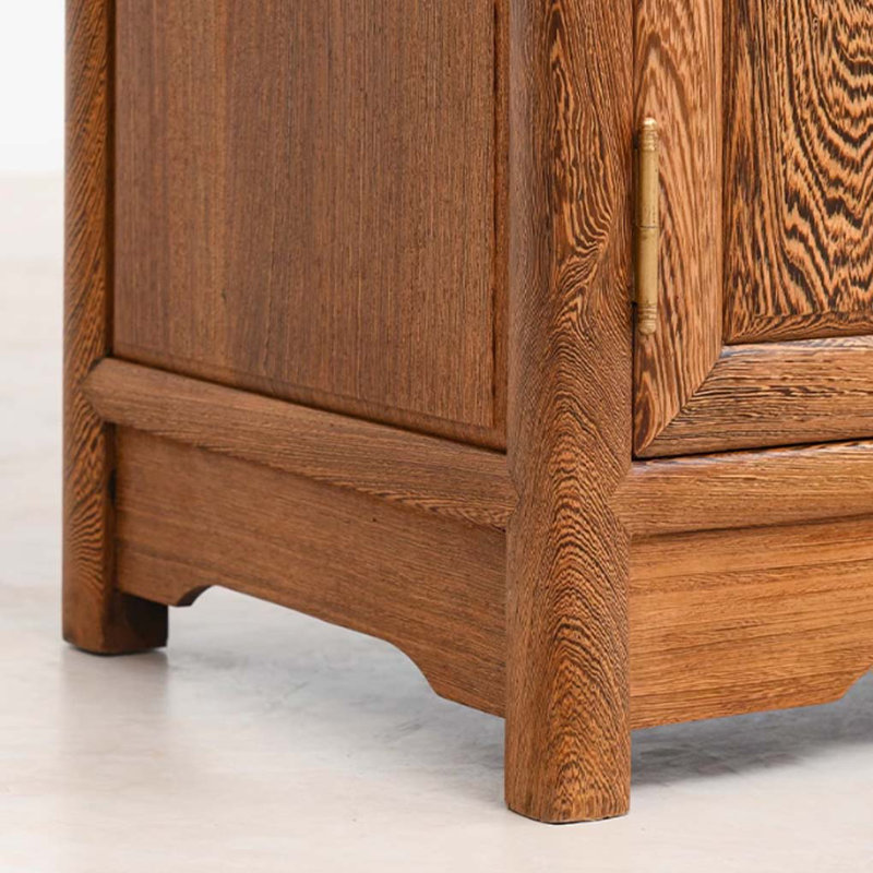 Simple solid wood storage cabinet bookcase