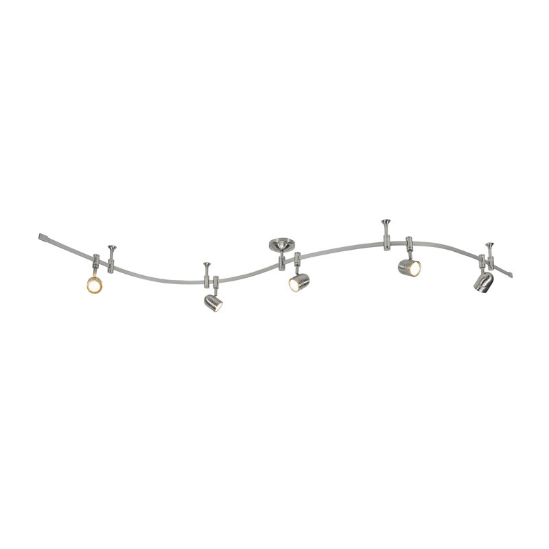 Flex Track 5-Light LED Track, Brushed Nickel