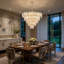 Lustre en cristal 5 niveaux