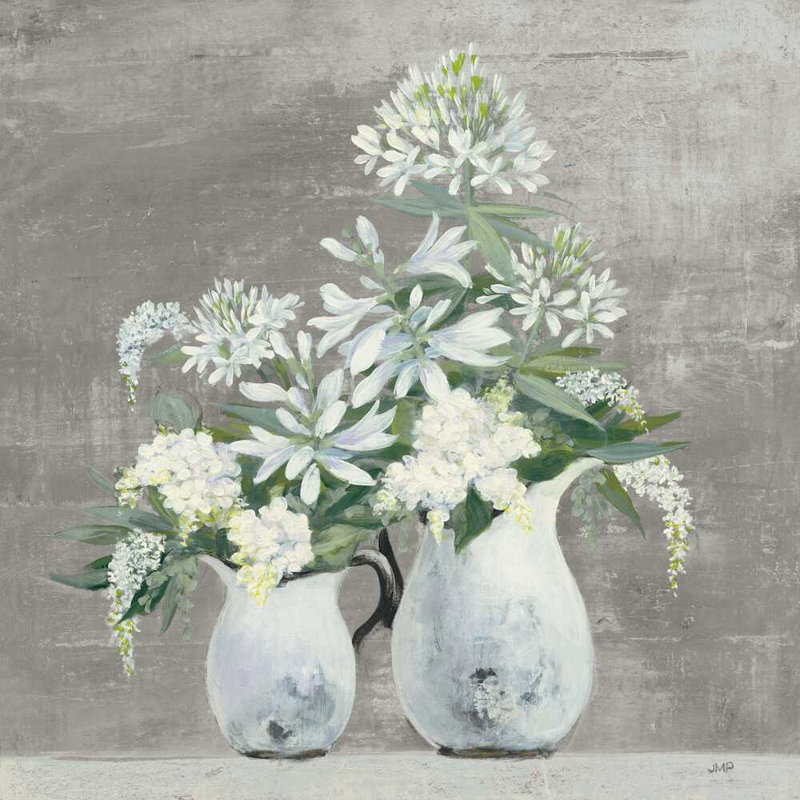 Bouquet de fin d'été III grège, H 30 po x l 30 po
