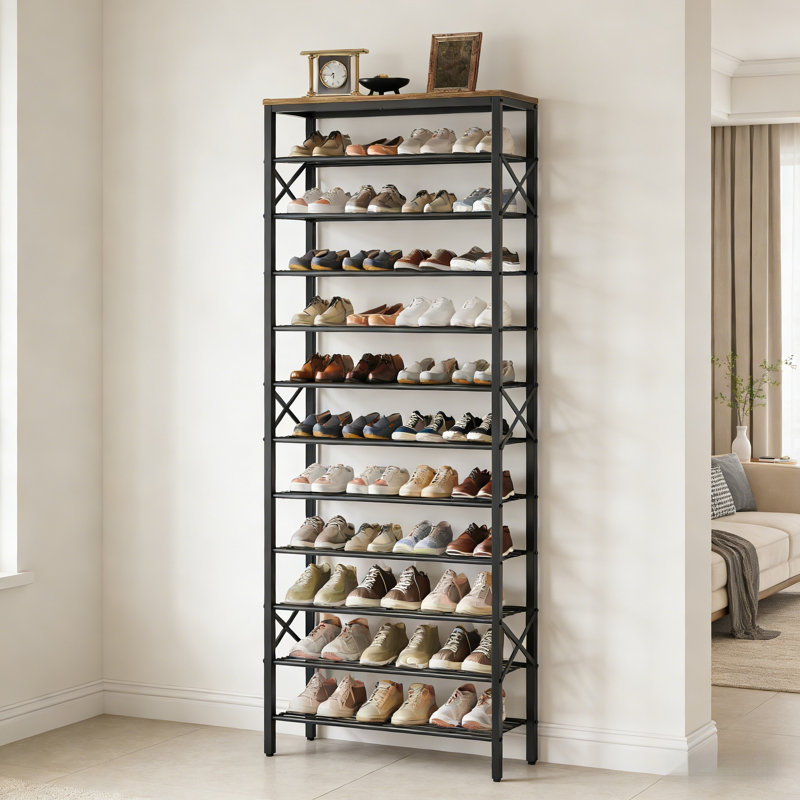 Range-chaussures de grande capacité de style industriel