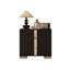 Table de chevet 2 tiroirs noire