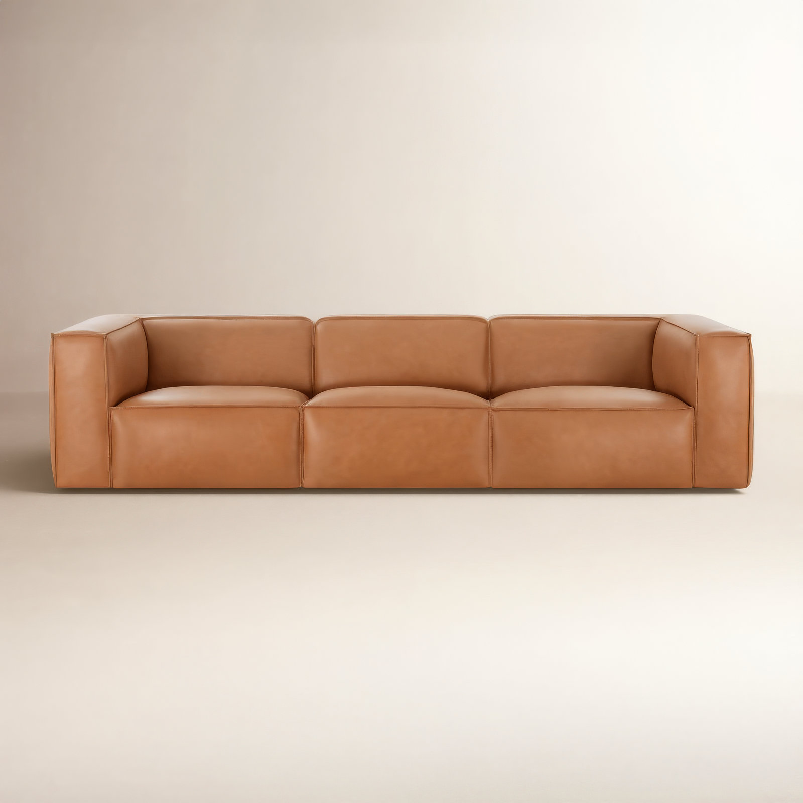 Jaye 3-Piece 113" Genuine Leather Modular Sofa