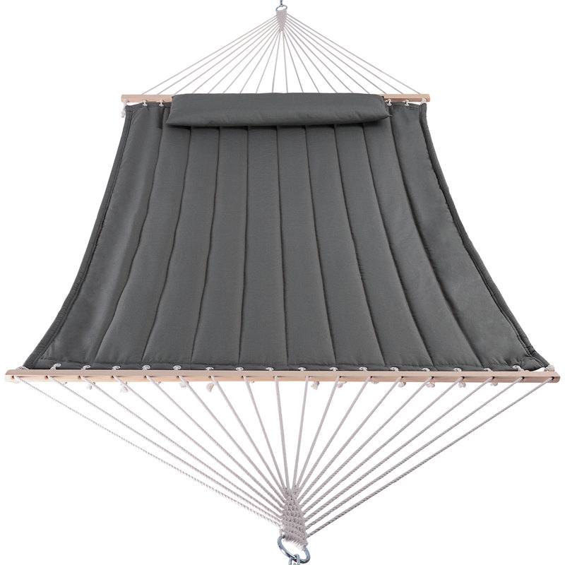 Hamac double à barre d'écartement Volkrad, Gris