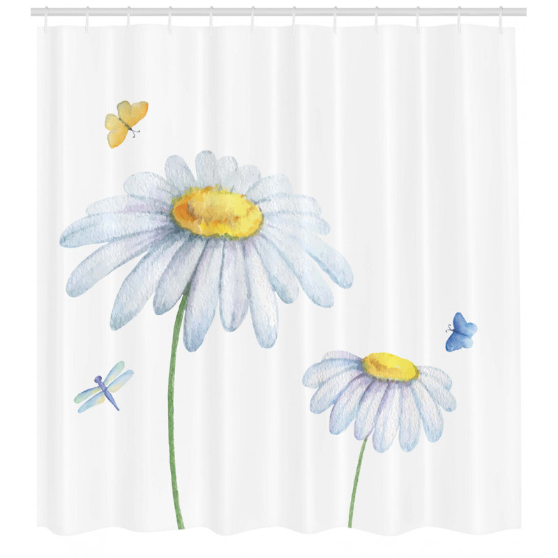 Shower Curtain with Hooks Included, 70" H x 69" W