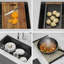 Évier de cuisine en granite noir avec station de travail en quartz 30 po x 19 po 9,72 po, facile à entretenir, livré avec une planche à découper et une passoire évier encastrable de 9,72 po, en composite, réduisant le bruit