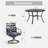 4-Person Round Outdoor Dining Set With Swivel Chairs, Cushions & Pillows-476559306