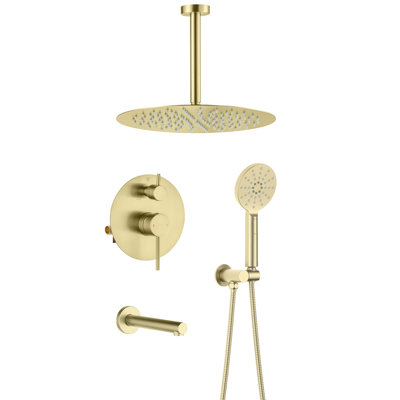 Système de douche circulaire à pression équilibrée à 3 fonctions avec valve brute