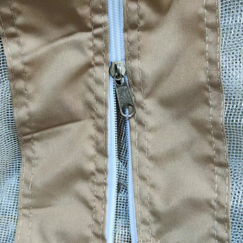 Filet de remplacement pour pavillon de jardin 10 pi x 10 pi, maille murale à 4 fermetures à glissière, beige, taille 116,5 po x 81,1 po, attaché par deux sangles de fixation filet latéral, l, P, H, attaché facilement sur les anneaux et les coins