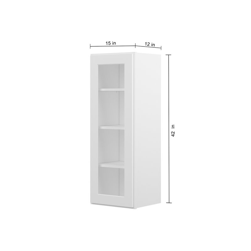 15" x 12" x 42"Camlock Easy to Assemble Wall Cabinet Glass NOT Include