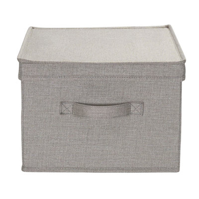 Storage Bins with Lids and Chromed Grommet Handles Light