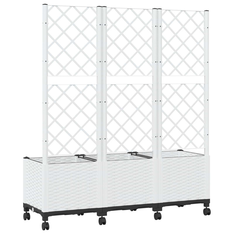 Planter Box, 146cm H x 120cm W x 40cm D, White