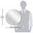 Abdera Modern/Contemporary Round Metal Wall Mirror-614100369-614100381