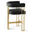 Tabouret de comptoir 25 po en similicuir doré