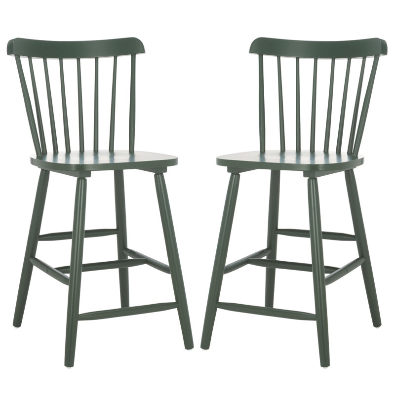 Tabouret Cerian, Tabouret de comptoir (siège d’une hauteur de 24, Vert jardin