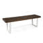 Banc de salle à manger, bois d'acacia avec pieds en fer, moderne et contemporain-762898177