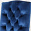 Paire de chaises de salle à manger Kd, revêtues de velours bleu marine, dossier et plateau couronné, haute fabrication, P 21,33 po x l 25,63 po H 40,71 po, matériaux 17,29 lb