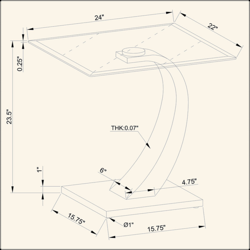 Table de bout Terrell