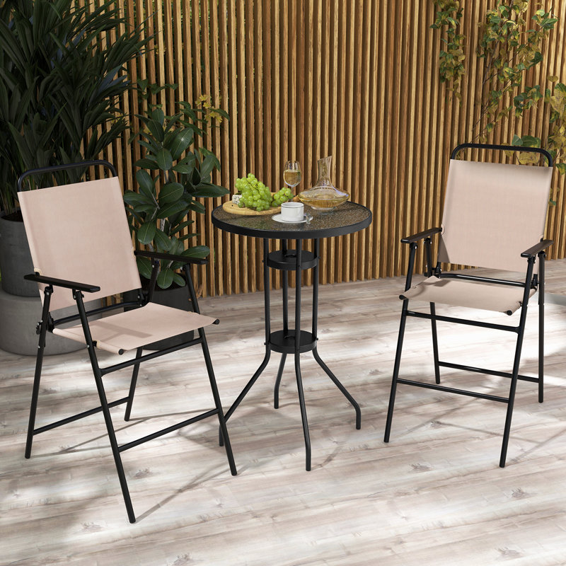 Audrey 2 - Person Patio Dining Set with Round Table