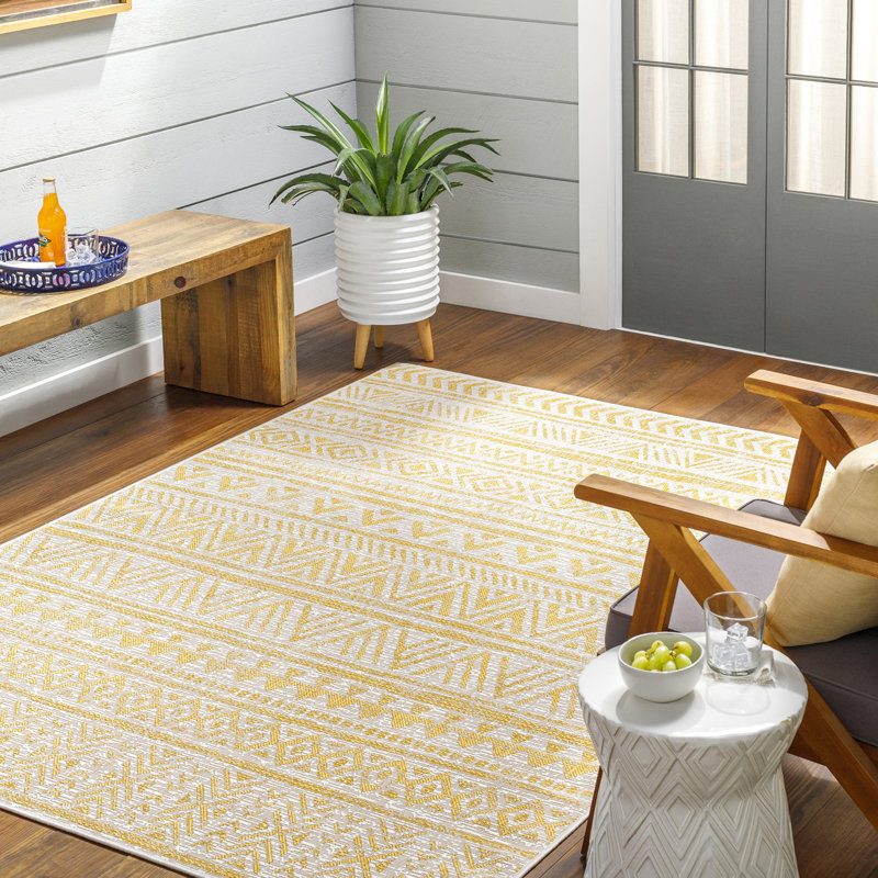 Beyanka Geometric Machine Tufted Area Rug, Rectangle 130 x 180 cm