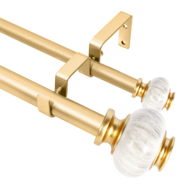 Tringle à rideaux double de 1 pouce de diamètre - Tringle à rideaux double
