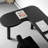 Black L-shaped pine creative desk