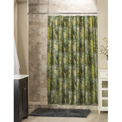 Tangier Aqua Floral Shower Curtain