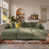 Olive Green Plush Corduroy Fabric