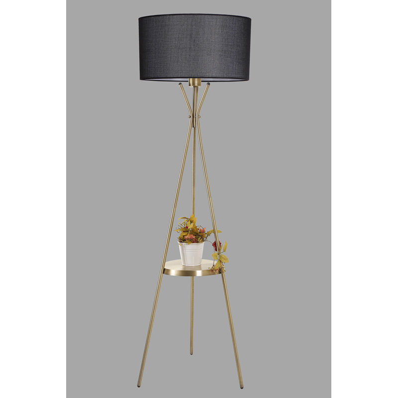 Christiana 185 H cm Tray Table Floor Lamp, Black