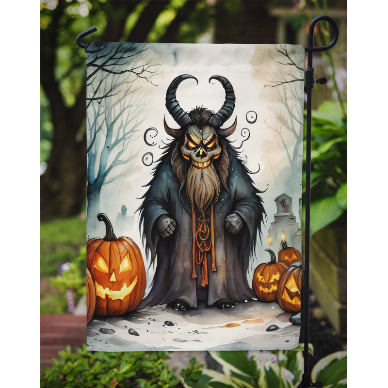 Double Sided 15.5 in. H x 11.25 in. W Polyester Halloween Garden flag
