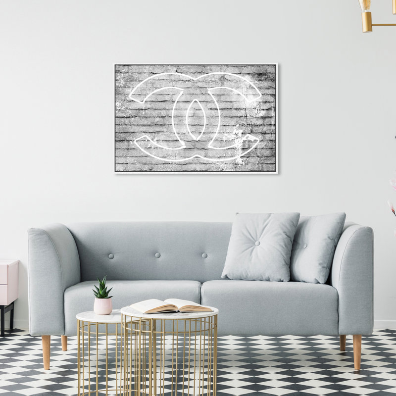 «Fashion and Glam All Glory», impression sur toile tendue, Cadre blanc, L 36 po x H 24 po
