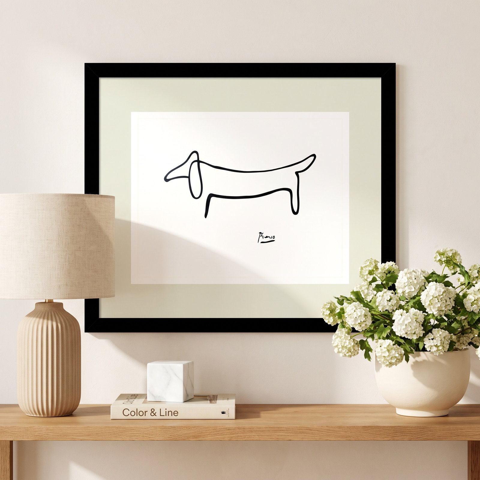 Midtown "Le Chien (The Dog)" Print, 13.25" H x 15.25" W x 0.75" D, Matte Black