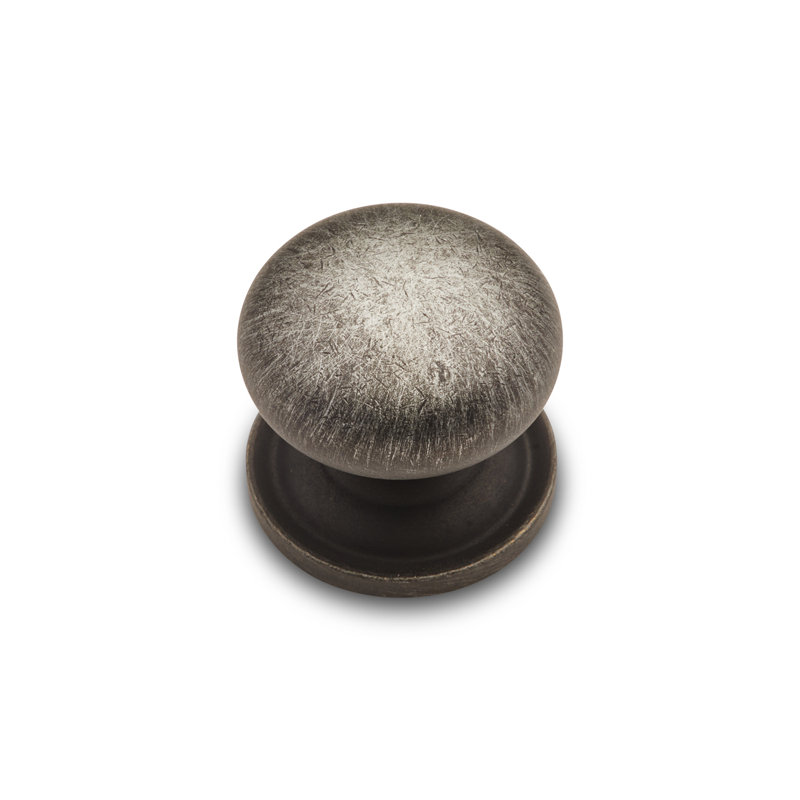 Poignée champignon unie avec plaque arrière attachée CK Series, Nickel vieilli, Petit