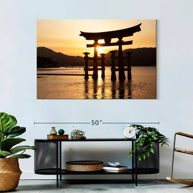 Ravi Miyajima Torii Sunset, 32" H x 48" W