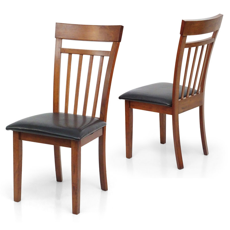 Ensemble de 2 chaises de salle à manger en bois massif de style classique, chaises de cuisine, chaises d'appoint sans accoudoirs et chaises d'appoint modernes