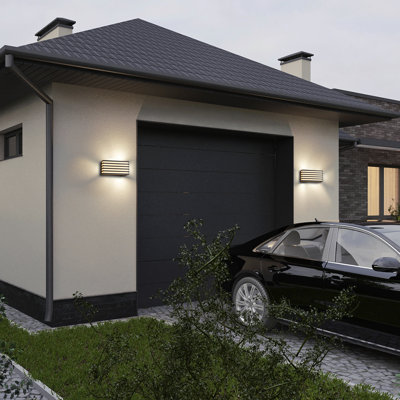 Modern Black Aluminum Led Outdoor Indoor Wall Lights (2-pack)