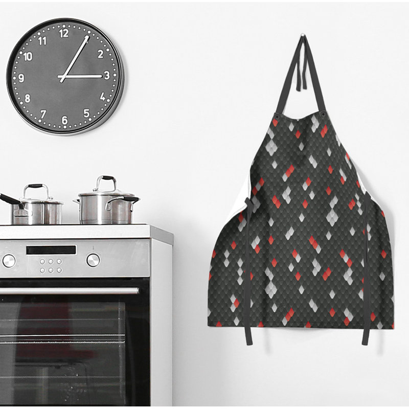 Katelyn Elizabeth Bib Apron, Black/Red
