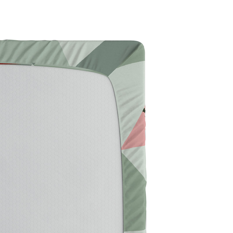 Microfiber Geometric Fitted Sheet, Full Fitted Sheet