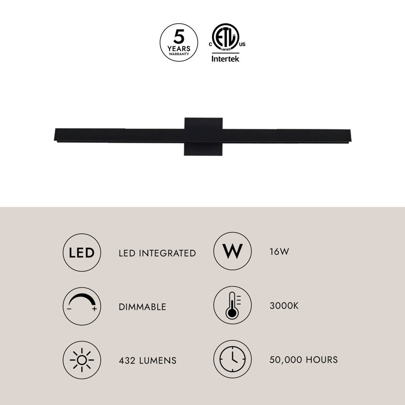 Galleria Dimmable LED Wall Mounted Picture Light, 2700, White, 4.75" H x 23" W x 4.25" D