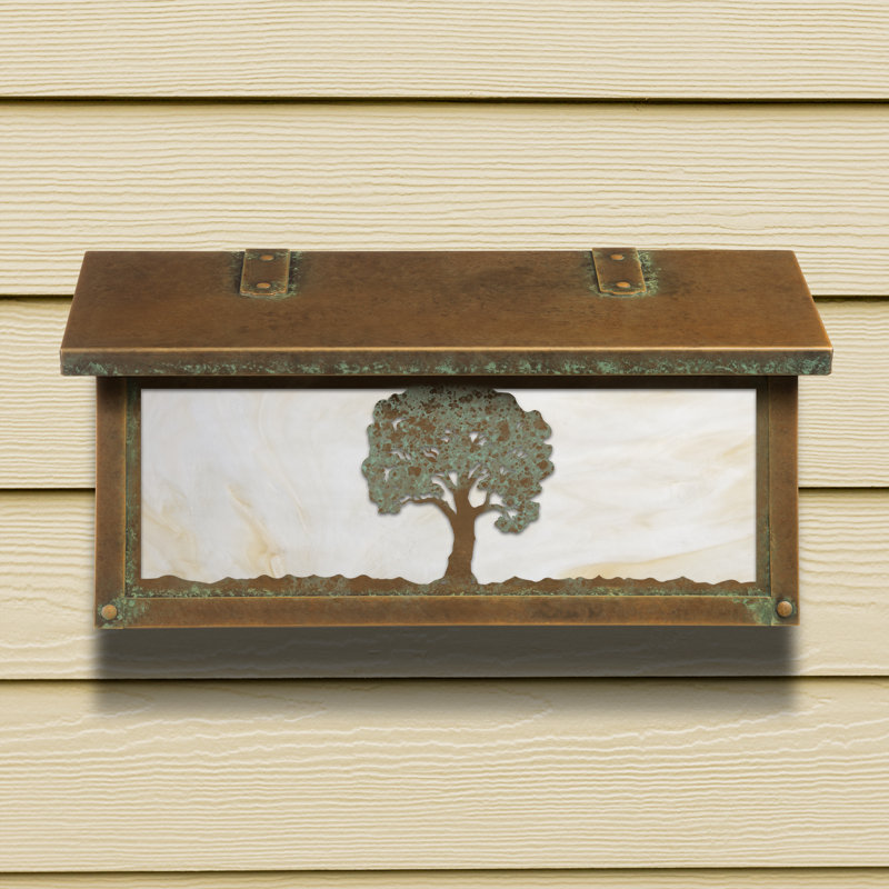 Boîte aux lettres murale chêne tree, Vert nouveau, Miel