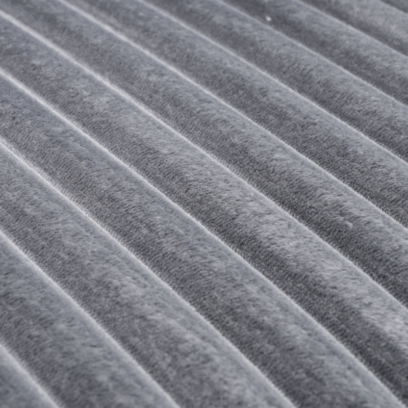 Canapé modulaire en L 105 po, Tissu gris, Orienté à droite
